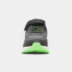 Adriatic Kids Black Easy Fasten Trainer*XL Hot