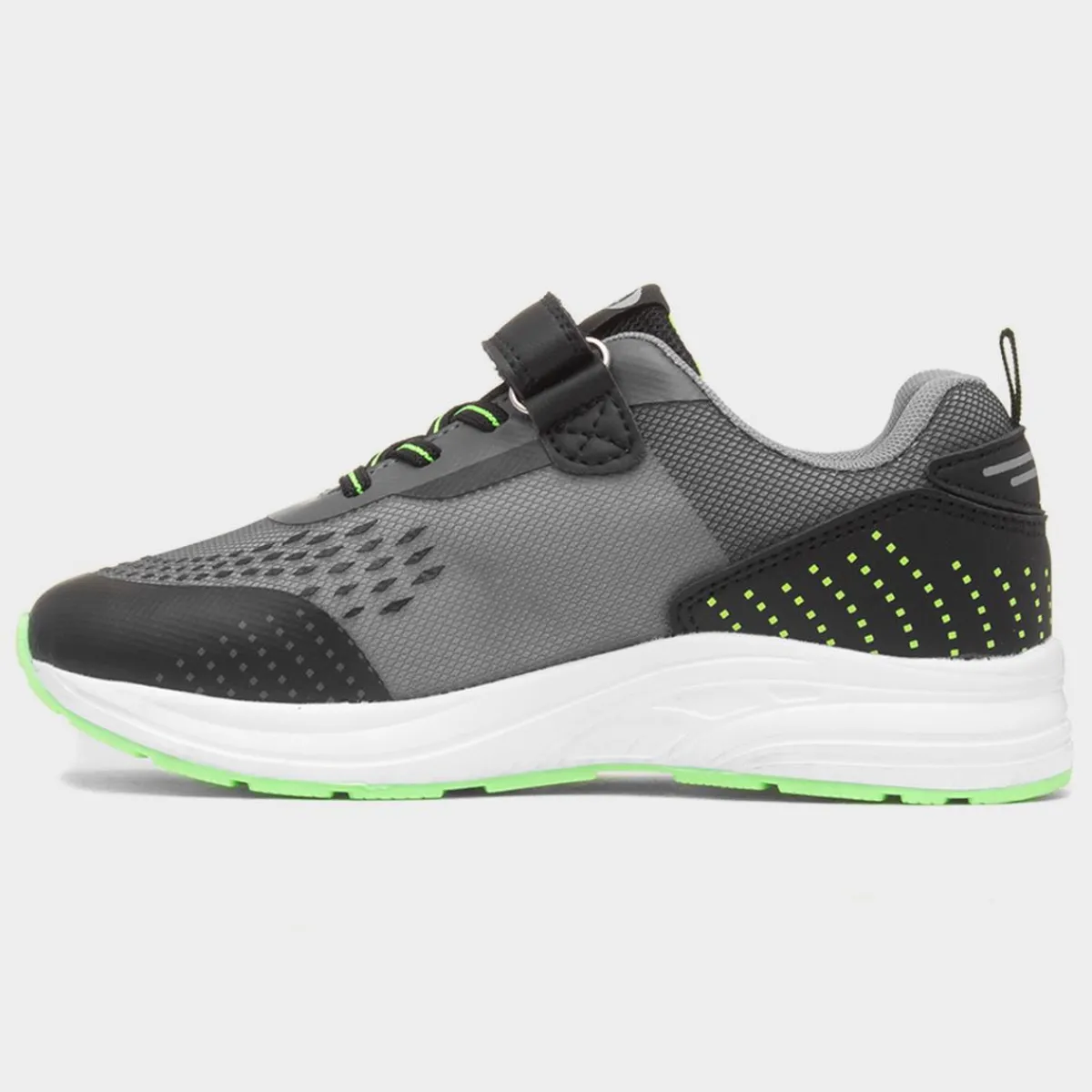 Adriatic Kids Black Easy Fasten Trainer*XL Hot