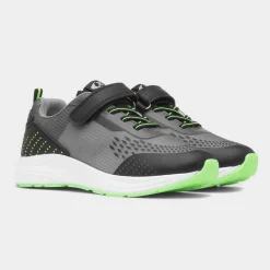 Adriatic Kids Black Easy Fasten Trainer*XL Hot