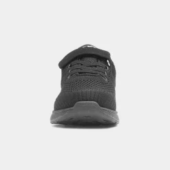Eden Kids Black Mesh Easy Fasten Trainer*XL Clearance