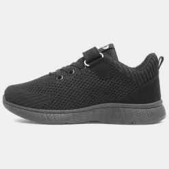 Eden Kids Black Mesh Easy Fasten Trainer*XL Clearance