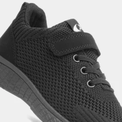 Eden Kids Black Mesh Easy Fasten Trainer*XL Clearance