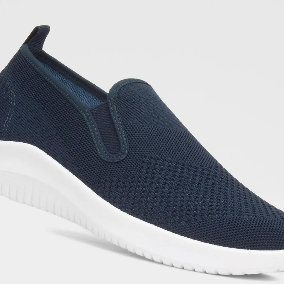 Elijah Mens Navy Slip On Canvas Shoe*XL Sale
