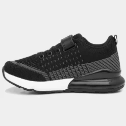 Exe Kids Black Easy Fasten Knitted Trainer*XL Sale