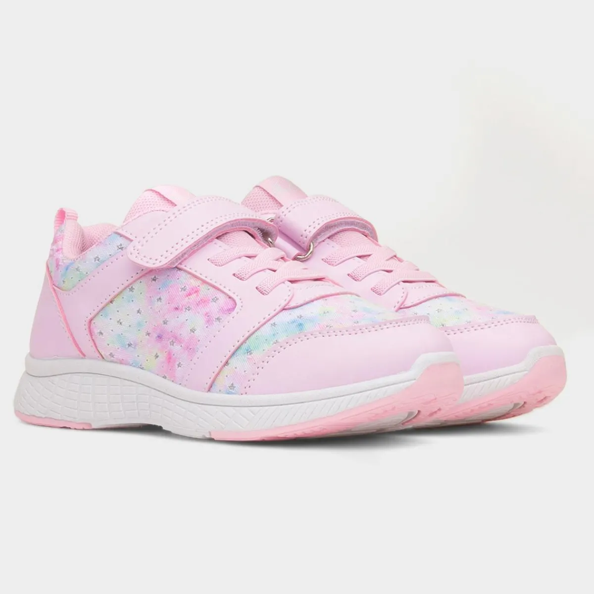 Fowey Kids Pink Easy Fasten Trainer*XL Clearance