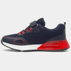 Gambia Kids Navy Easy Fasten Trainer*XL Hot