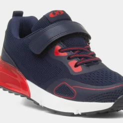 Gambia Kids Navy Easy Fasten Trainer*XL Hot