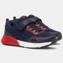 Gambia Kids Navy Easy Fasten Trainer*XL Hot