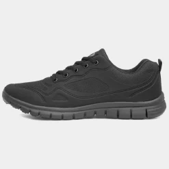 Hayeswater Mens Black Lace Up Trainer*XL Clearance