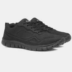 Hayeswater Mens Black Lace Up Trainer*XL Clearance