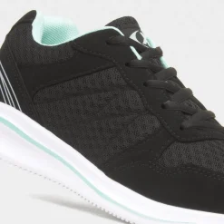 Mawson Womens Black Lace Up Trainer*XL Online