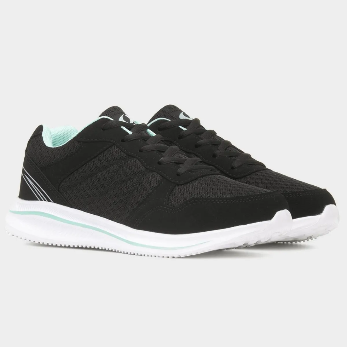Mawson Womens Black Lace Up Trainer*XL Online