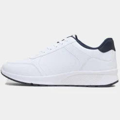 Persian Mens White Lace Up Trainer*XL Discount