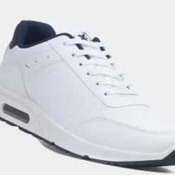 Persian Mens White Lace Up Trainer*XL Discount