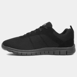 Severn Mens Black Mesh Lace Up Jogger Trainer*XL Online