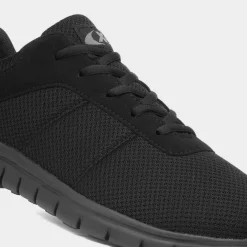 Severn Mens Black Mesh Lace Up Jogger Trainer*XL Online
