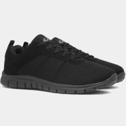 Severn Mens Black Mesh Lace Up Jogger Trainer*XL Online