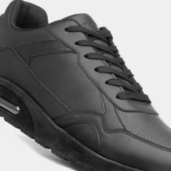 Stinear Mens Black Lace Up Trainer*XL Discount