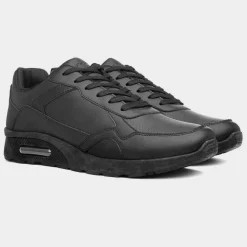 Stinear Mens Black Lace Up Trainer*XL Discount