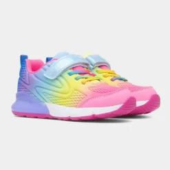 Tarn Kids Multi Rainbow Easy Fasten Trainer*XL Discount