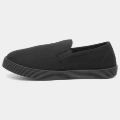 Tweed Kids Slip On Plimsoll*XL Hot