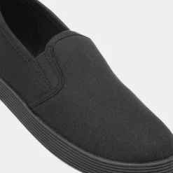 Tweed Kids Slip On Plimsoll*XL Hot