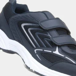 Walden Mens Navy Easy Fasten Trainer*XL Outlet