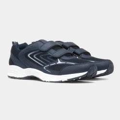 Walden Mens Navy Easy Fasten Trainer*XL Outlet