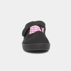 Waveney Girls Black Plimsolls Shoe*XL Hot